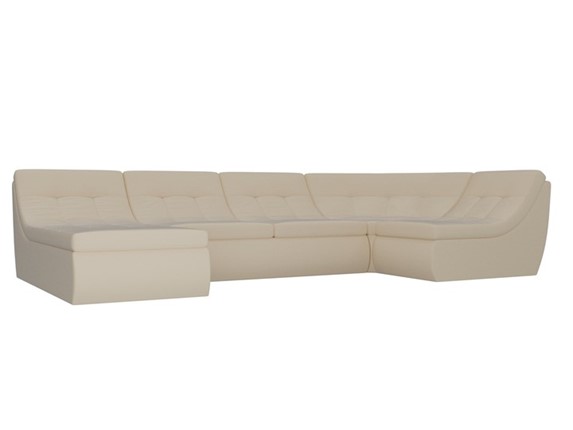 Модульный П-образный диван Холидей, Бежевый (экокожа) в Перми - изображение