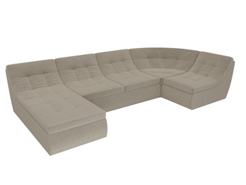 Модульный П-образный диван Холидей, Бежевый (микровельвет) в Перми - предосмотр 5