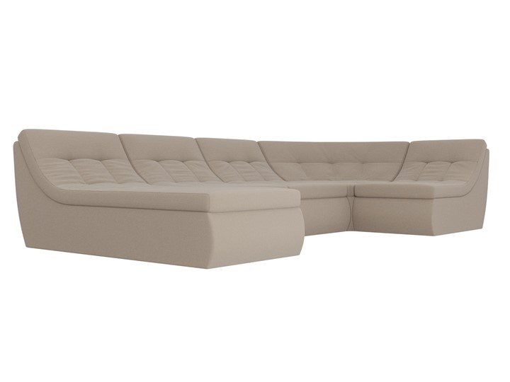 Модульный раскладной диван Холидей, Бежевый (рогожка) в Перми - изображение 4