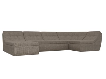 Модульный П-образный диван Холидей, Корфу 03 (рогожка) в Березниках