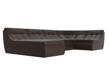 Модульный раскладной диван Холидей, Коричневый (экокожа) в Перми - предосмотр 4