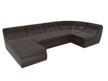 Модульный раскладной диван Холидей, Коричневый (экокожа) в Перми - предосмотр 5