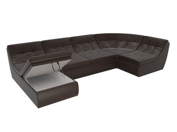 Модульный раскладной диван Холидей, Коричневый (экокожа) в Перми - предосмотр 6