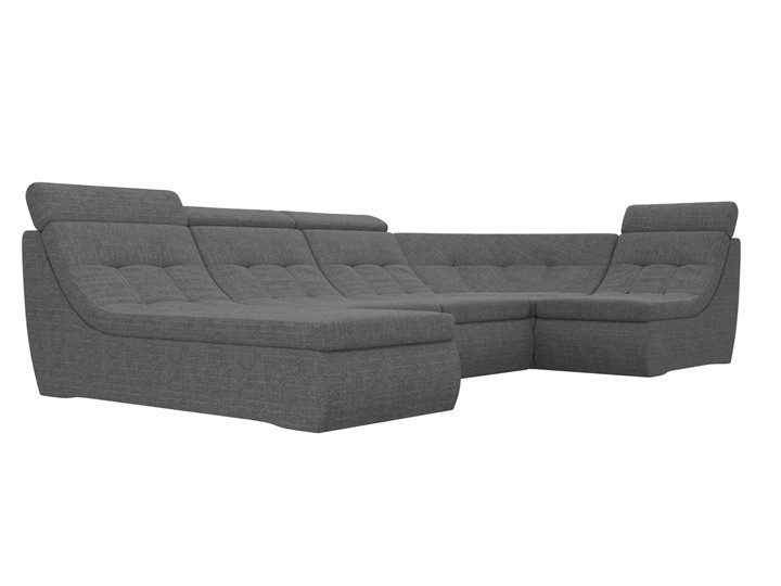 Большой модульный диван Холидей люкс, Серый (рогожка) в Перми - изображение 4