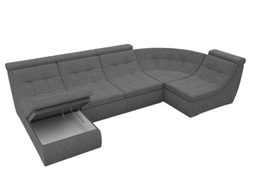 Большой модульный диван Холидей люкс, Серый (рогожка) в Перми - предосмотр 6