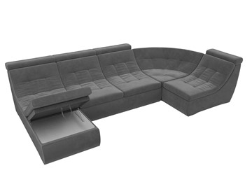 Большой модульный диван Холидей люкс, Серый (велюр) в Перми - предосмотр 6