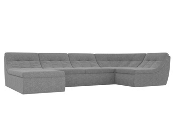 Модульный раскладной диван Холидей, Серый (рогожка) в Перми