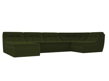 Модульный П-образный диван Холидей, Зеленый (микровельвет) в Перми