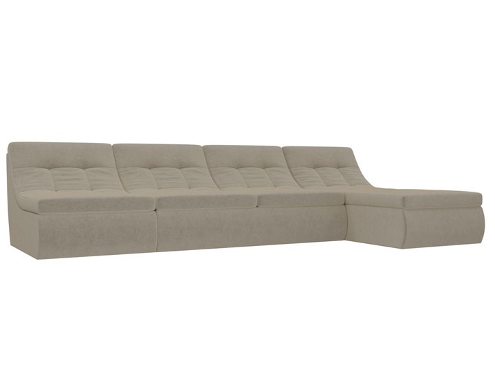 Модульный угловой диван Холидей, Бежевый (микровельвет) в Перми - изображение