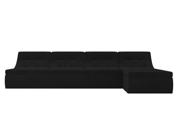 Модульный угловой диван Холидей, Черный (велюр) в Перми - предосмотр 3