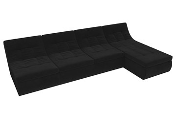 Модульный угловой диван Холидей, Черный (велюр) в Кунгуре - предосмотр 5