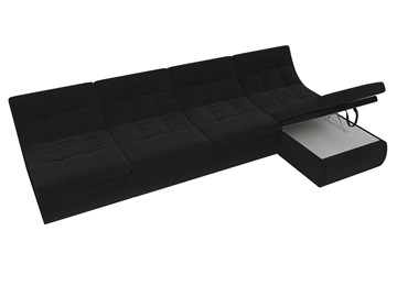 Модульный угловой диван Холидей, Черный (велюр) в Перми - предосмотр 6