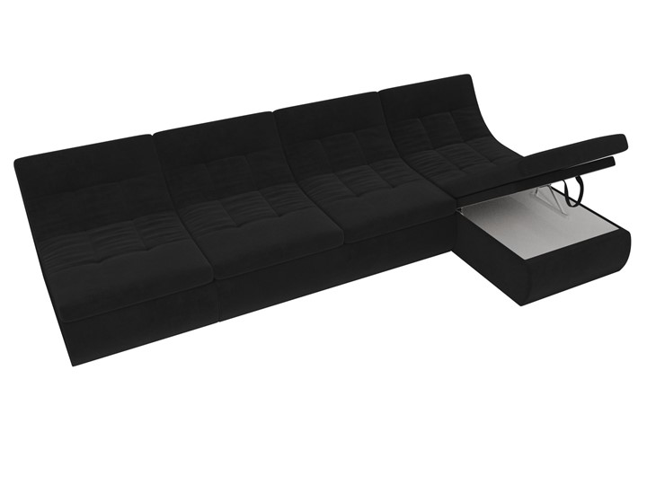 Модульный угловой диван Холидей, Черный (велюр) в Кунгуре - изображение 6