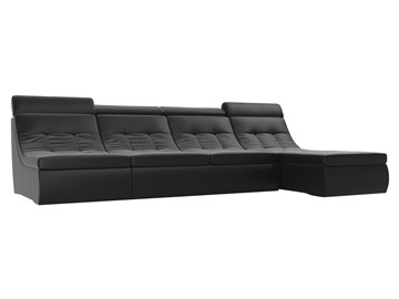 Модульный угловой диван Холидей люкс, Черный (экокожа) в Перми