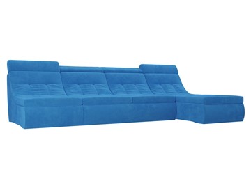 Большой модульный диван Холидей люкс, Голубой (велюр) в Перми