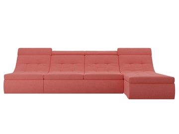 Модульный угловой диван Холидей люкс, Коралловый (микровельвет) в Перми - предосмотр 3