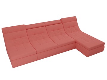 Модульный угловой диван Холидей люкс, Коралловый (микровельвет) в Перми - предосмотр 6