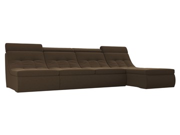 Модульный раскладной диван Холидей люкс, Коричневый (микровельвет) в Перми