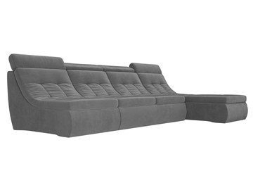 Модульный раскладной диван Холидей люкс, Серый (велюр) в Перми - предосмотр 4