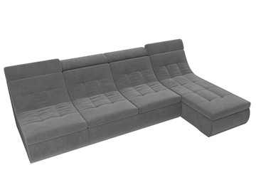 Модульный раскладной диван Холидей люкс, Серый (велюр) в Перми - предосмотр 6