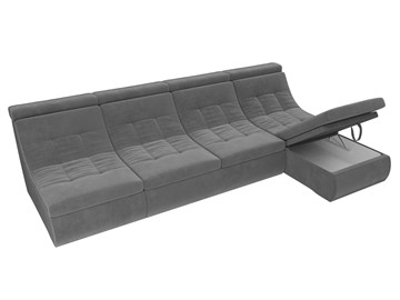 Модульный раскладной диван Холидей люкс, Серый (велюр) в Перми - предосмотр 7