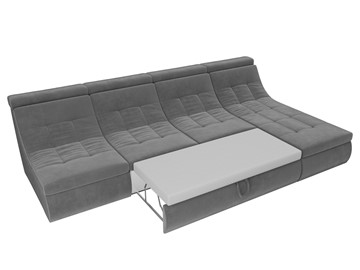 Модульный раскладной диван Холидей люкс, Серый (велюр) в Перми - предосмотр 8