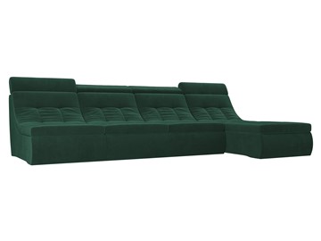 Большой модульный диван Холидей люкс, Зеленый (велюр) в Перми