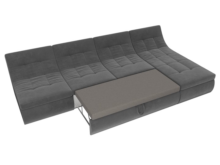 Большой модульный диван Холидей, Серый (велюр) в Перми - изображение 7