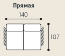 Модуль прямой без механизма Виктория 140*107 см в Перми