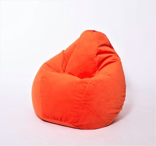 Кресло-мешок Груша большое, велюр однотон, оранжевое в Чайковском