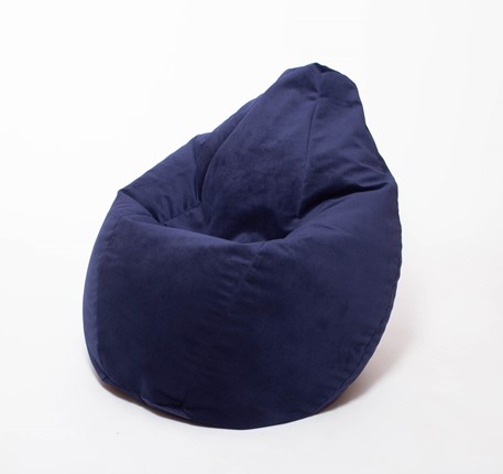 Кресло-мешок Груша малое, велюр однотон, кобальт в Перми - изображение