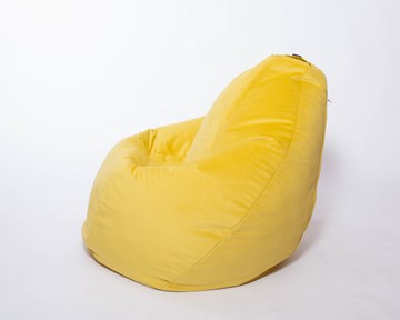 Кресло-мешок Груша малое, велюр однотон, лимонное в Перми - предосмотр 1