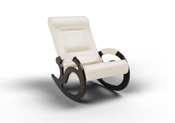 Кресло-качалка Вилла, экокожа крем 11-К-КР в Чайковском - изображение