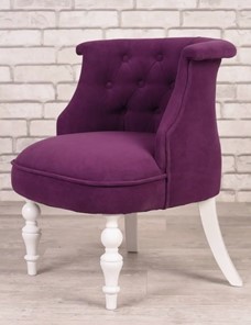 Кресло Элевуд Бархат (фиолетовый/белый) в Перми