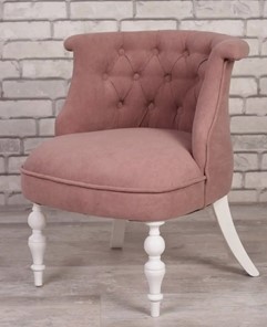Кресло Элевуд Бархат (розовый/белый) в Перми
