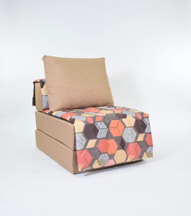 Бескаркасное кресло Харви, песочный-геометрия браун в Перми - изображение