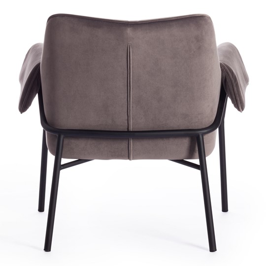 Кресло BESS (mod. 0179471) металл/вельвет, 70х71х75 см, серо-коричневый S108 (84 Brown)/черный в Перми - изображение 3