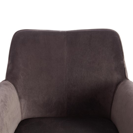 Кресло BESS (mod. 0179471) металл/вельвет, 70х71х75 см, серо-коричневый S108 (84 Brown)/черный в Перми - изображение 5