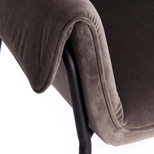 Кресло BESS (mod. 0179471) металл/вельвет, 70х71х75 см, серо-коричневый S108 (84 Brown)/черный в Перми - изображение 7
