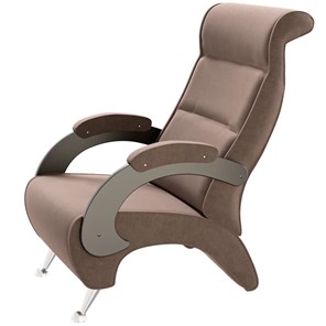 Кресло Деметрио 9Д (каркас венге, м/э коричневый) в Перми