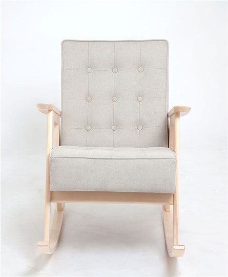 Кресло-качалка Ретро (беленый дуб / 02 - светло-серый) в Перми - изображение 2
