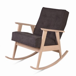 Кресло-качалка Ретро (беленый дуб / 05 - коричневый) в Перми