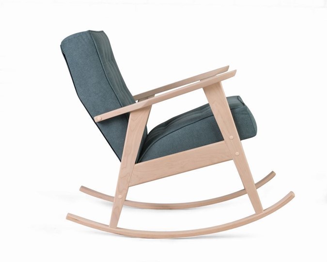 Кресло-качалка Ретро (беленый дуб / RS 29 - бирюзовый) в Перми - изображение 1