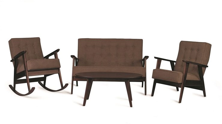 Кресло-качалка Ретро (темный тон / 05 - коричневый) в Перми - изображение 2