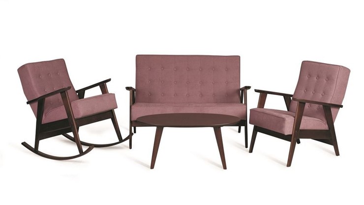 Кресло-качалка Ретро (темный тон / 08 - розовый) в Перми - изображение 3