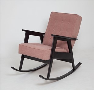 Кресло-качалка Ретро (венге / RS 12 - розовый) в Перми