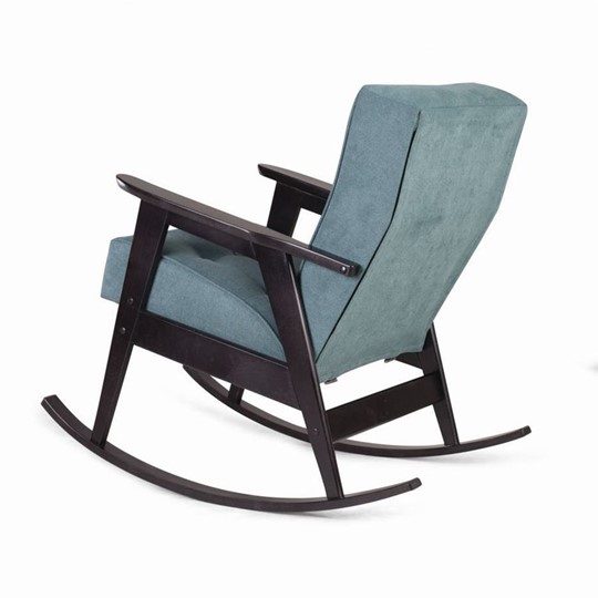 Кресло-качалка Ретро (венге / RS 29 - бирюзовый) в Перми - изображение 1