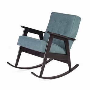 Кресло-качалка Ретро (венге / RS 29 - бирюзовый) в Перми - предосмотр