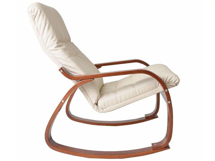 Кресло качалка Сайма (экокожа бежевый, каркас вишня) в Перми - изображение 1
