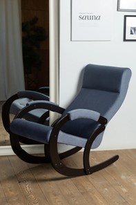 Кресло-качалка в гостиную Корсика, ткань Amigo Navy 34-Т-AN в Перми - предосмотр 7